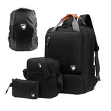 Muchila Masculina Kit 3 Pçs Shoulder Bag + Estojo Dilinx  