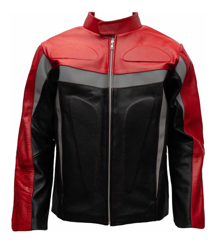 Chamarra De Piel Motociclista Para Hombre Protecciones Biker