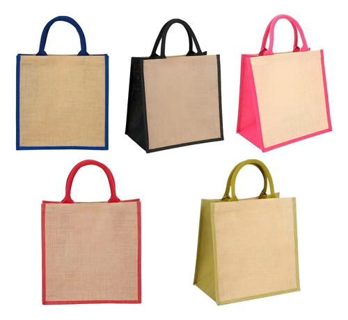 25 Bolsas De Yute Sagres Interior Plastificado Ecologica