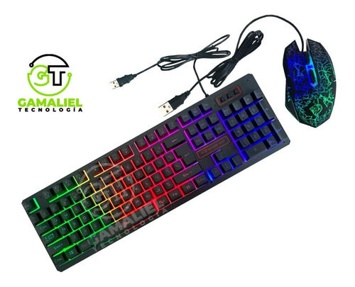 Combo Gamer K13 Teclado Mouse Led Rgb Retroilumindado 