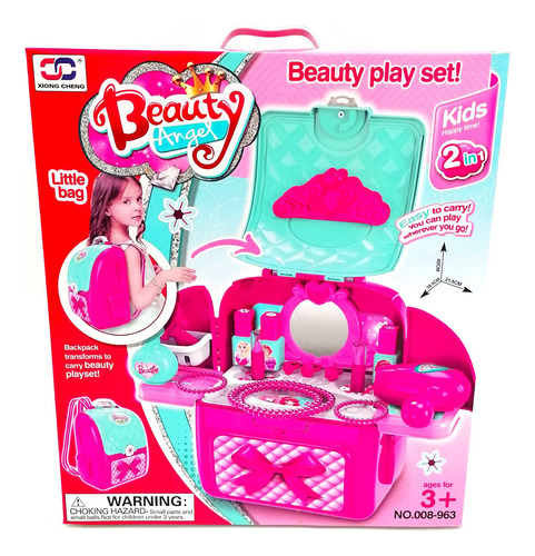 Maleta Juego Maquillaje Infantil Niñas Set Armable Tocador