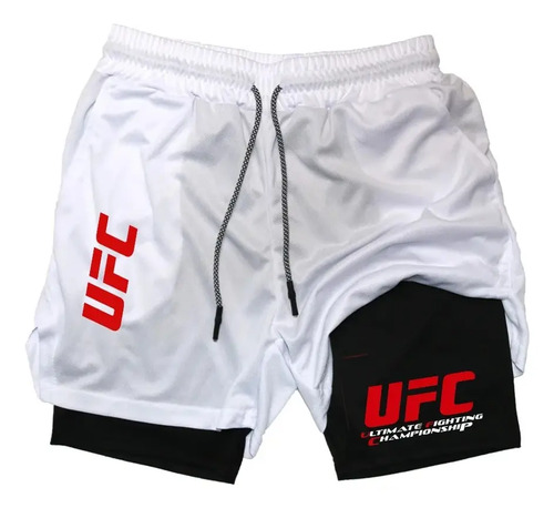 Pantalones Cortos Deportivos Para Hombre Ufc 2 En 1