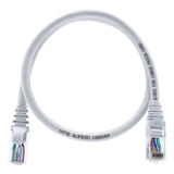 Kit 15 Cabos Patch Cord Cat5e 1 Mt Branco Injetado