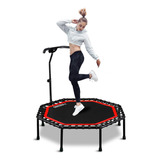 Onetwofit Trampolin Silencioso De 51 Pulgadas Con Barra De M