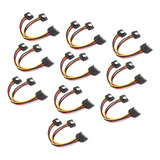 Adaptador Y Conector, 10 Unidades, Sata Power, 15 Pines, 1 A