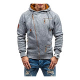 Sudadera Polar De Hombre Con Capucha Y Cremallera Lateral