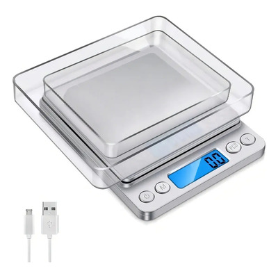 Báscula Digital TUOMO Gramera 0.1g a 3kg Recargable con Función Tara | MercadoLibre