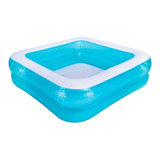 Piscina Inflable Mosaico Cuadrada 145x145cm Color Celeste