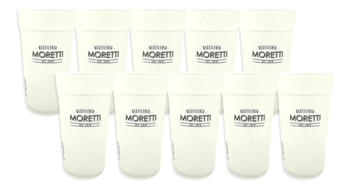 Vaso De Plástico Blanco Diseño Moretti Gin & Tonic 500ml X10