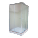 Cabina Ducha Box Recto 90x90 Vidrio Transparente Metalgrif