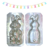 Set De Moldes Conejo Pascua Para Chocolate Grande