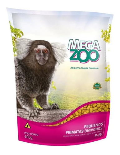 Ração Para Sagui 600g Megazoo P25 Primatas Onívoros