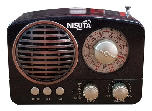 Radio Portátil Bluetooth Vintage Retro Recargable Usb Nsrv14