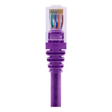 Kit 50 Patch Cord Cat6 100% Cobre 20cm Roxo