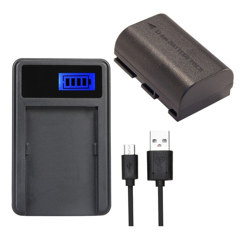 Kit Cargador Usb Lcd + Batería Lp-e6 Para Canon 60d 70d 80d 