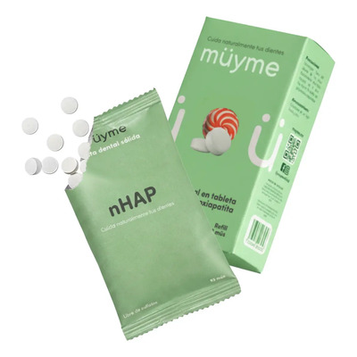Muyme Pasta Dental En Tableta Refill Con Nano-hidroxiapatita 93 Pastillas (müs)