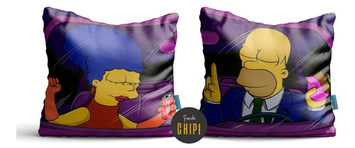 Almohadones Homero Y Marge Pareja Simpsons Dia De Enamorados