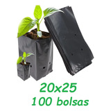 Bolsas Plantas Almácigos Agricola 20x25 Kit 100 Unidades