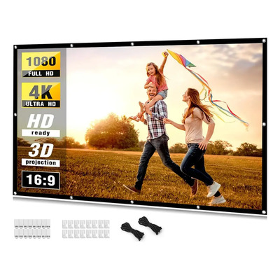Tela Pantalla Proyector Cortina Proyeccion 4k 100 Pulgadas | MercadoLibre
