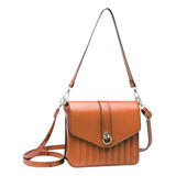 Bolsa Feminina Transversal Celular Cor Marrom-claro