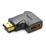 Vention - Adaptador Hdmi  Flat 270o Macho X Femea Flat Preto