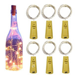 Luz Led Alambre Botellas Tipo Corcho Decoración 