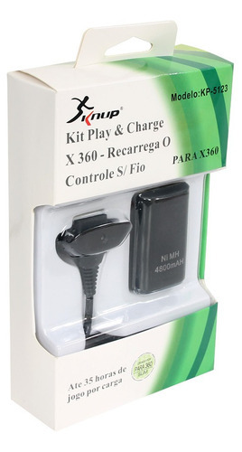 Kit Play And Charger Bateria Xbox 360 Kp-5123