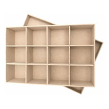 Caja De Madera (mdf) Con 12 Divisiones