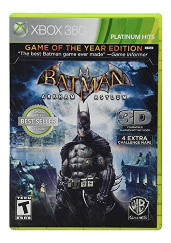 Jogo Batman Arkham Asylum Xbox 360 Midia Fisica Original