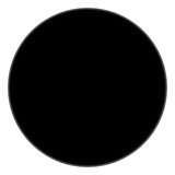 Acrílico Negro Brillante Circulo 43 Cm Grosor 3 Mm   