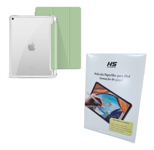 Capa P iPad 9/ 8/ 7 Geracao 10.2  + Película Paperlike Fosca