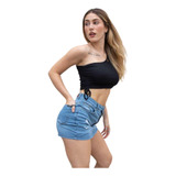 Pantalón Shorts Pollera Jean Dama Calce Perfecto T 36 Al 46