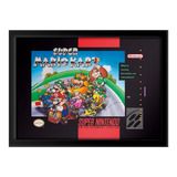 Quadro Capa Super Mario Kart  Us  Super Nintendo- 33 X 45 