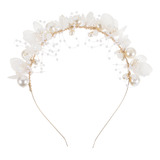 Diadema Para Novia, Tiara, Flor De Perla, Boda, Fiesta