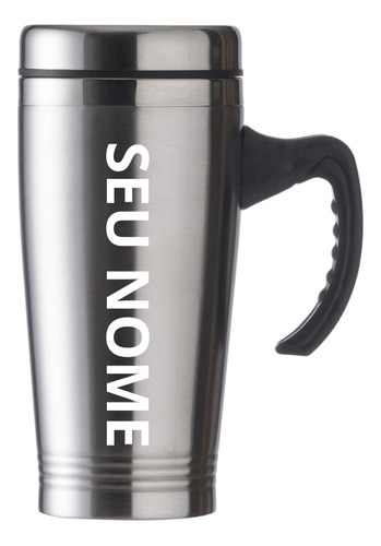 Caneca Inox De 450ml Personalizada C/nome - Logo - Curso