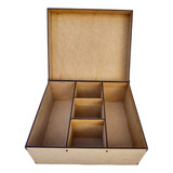 Caja Divisiones Y Bisagra Mdf 3 Mm 25.5x21.5x12.5 Cm Armada