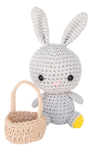 Conejo Pascua Con Canastita - Tejido Al Crochet - Amigurumi