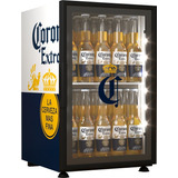 Cooler Corona Bajo Cero Para Cervezas Color Blanco Y Azul