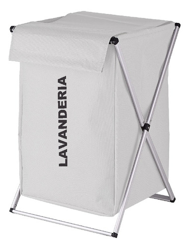 Cesto Para Roupa Suja Limpa 36 L Organizador Quarto Banheiro Cor Branco