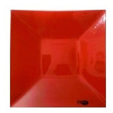 Petisqueira Vidro Vermelha, Vidro 19 X 19 Cm