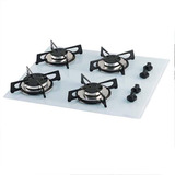 Fogao Cooktop Fischer De Embutir 4 Bocas Mesa Vidro Branco