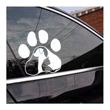 Sticker Para Auto Silueta Huella Perro Y Gato 30 X 30 Cm 