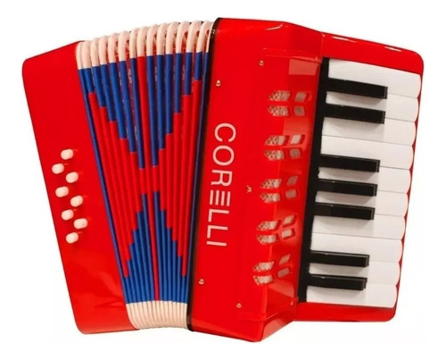 Acordeon Niños Piano 17 Teclas 8 Bajos Corelli Verdulera