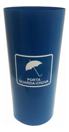 Cesto Plastico Porta Guarda Chuva Azul Com Adesivo