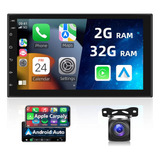 2g 32g Android 11 Doble Din Estéreo Para Automóvil Con Apple
