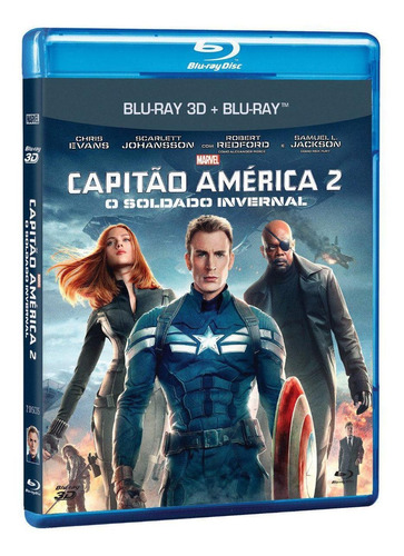 Capitão América Soldado Invernal - Blu Ray + 3d Ação