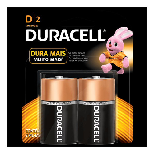 Pilha Duracell D|2 Com 2 Un