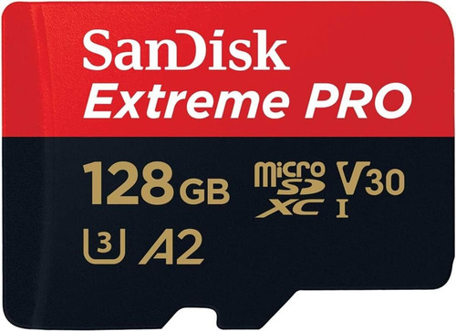 Cartão Memória Sandisk Micro Sdxc Extreme Pro 128gb 200 Mb/s