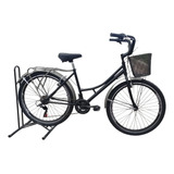 Bicicleta Playera Rin 26 Cambios Shimano 21 Vel Color Negro/grismatte