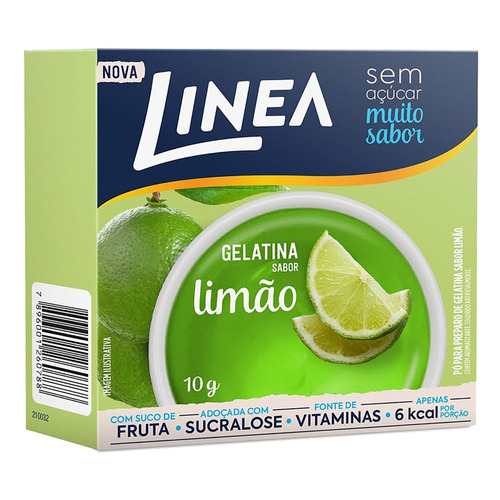 Gelatina Pó Limão Zero Açúcar Linea Caixa 10g